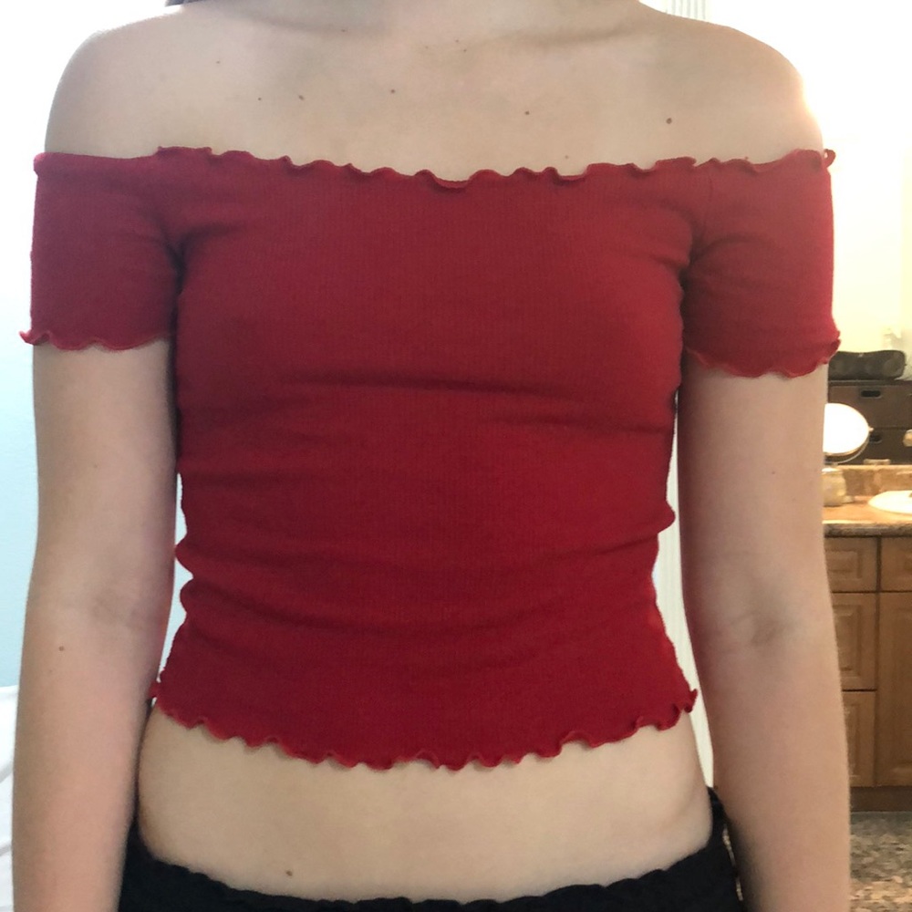 Off shoulder Brandy Melville crop top